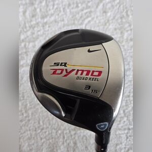 Nike SQ Dymo 3 Wood Club 15° 70g R Flex Graphite Shaft 43 Inches W/Head Cover